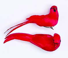 4" Feathered Cardinal