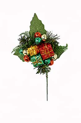 Gift Ball Pine Holly Pick