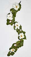 76" Magnolia Garland w Flowers
