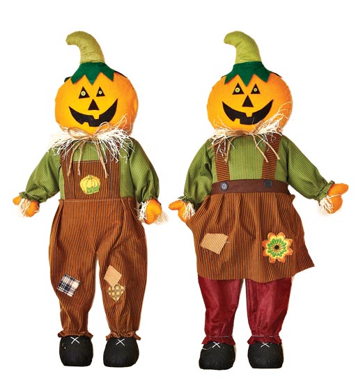 33" Standing Pumpkin Scarecrow