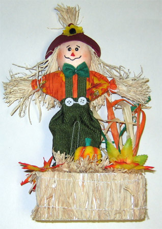 10.5" Scarecrow on Bale