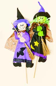 18" Witch on Stick