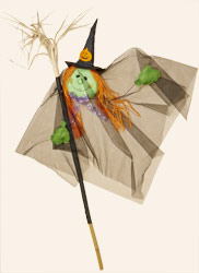 60" Witch w/ Broomstick as Pole - CLOSEOUT