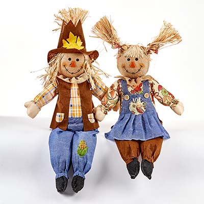 28" Sitting Scarecrow, 2 Assorted