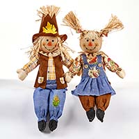 28" Sitting Scarecrow, 2 Assorted