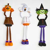 36" Standing Halloween Figures Lifting Head, 3 Asst