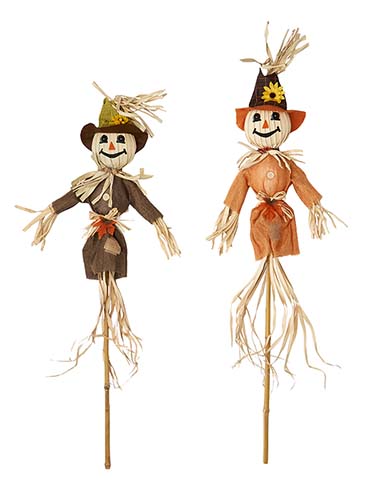 48" Scarecrow On Stake, 2 Asst