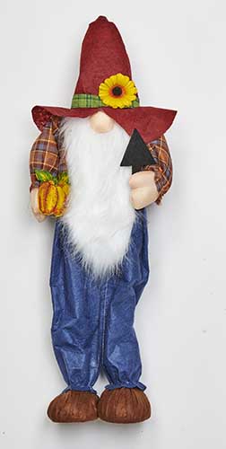 24" Standing Scarecrow Gnome