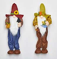 24" Standing Scarecrow Gnome, 2 Asst