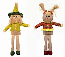 36" Sitting Scarecrow, 2 Assorted