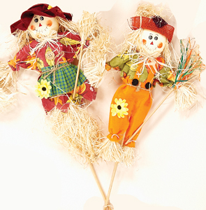 12" Scarecrow on 12" Stick 