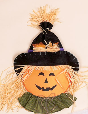 28" Hanging Pumpkin Face