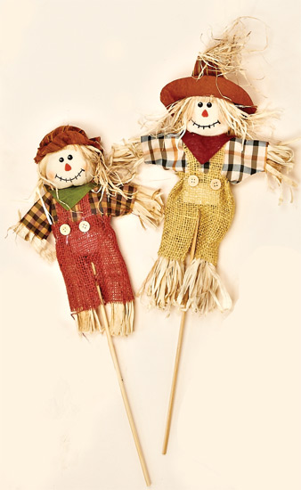 13" Scarecrow on 8" Stick 