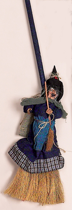 3.5' Shaking Witch on Broom w/ Sound-CLOSE OUT
