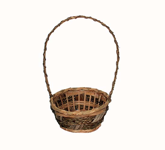 7.5" Natural Multi Weave Basket