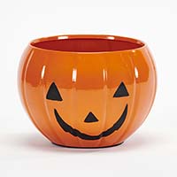 5" Halloween Pumpkin Jack O Lantern Metal Container