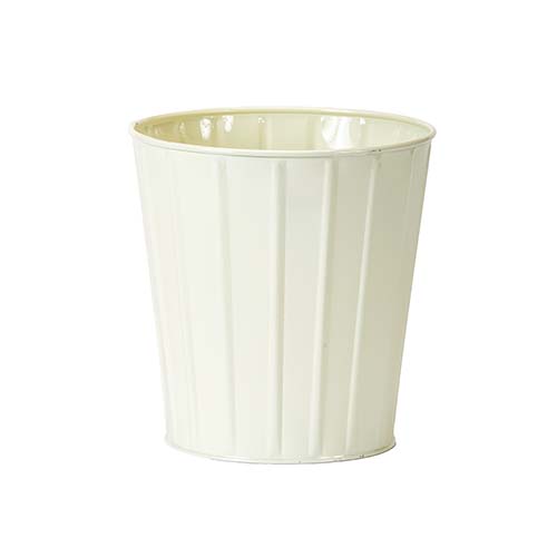 7.5" Cream Galvanized Planter
