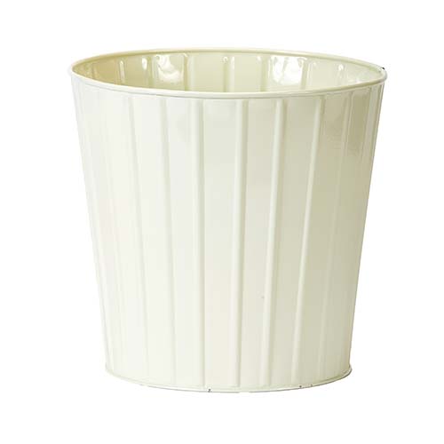 9.5" Cream Galvanized Planter