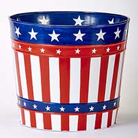 12" Galvanized July 4th Bucket