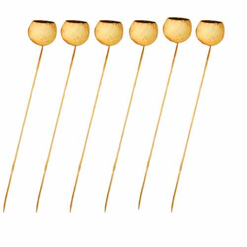 19" Bel Cup on Stick, Set Of 6, Natural