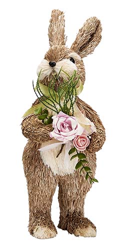 12" Standing Bunny w/ Bouquet