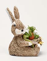 9" Sitting Bunny w/ Basket
