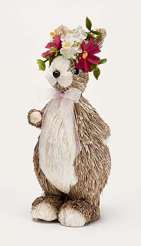 7" Standing Bunny w/ Flowers