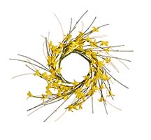 4.25" Forsythia Candle Ring with Pips