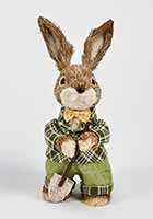 12" Standing Sisal Bunny Holding a Shovel