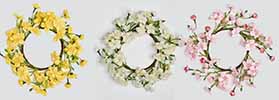 5" SPRING FLOWERS CANDLE RING