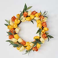 20" Tulip Wreath on Natural Twig Base