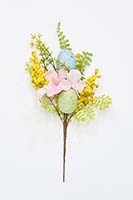 12" Colorful Easter Eggs and Hydrangea Spray