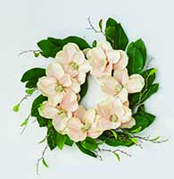 28" Magnolia Wreath On Natural Twig Base
