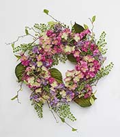 24" Pink Hydrangea Wreath