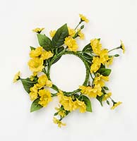 3.25" Yellow Daisy Candle Ring
