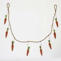 71" Carrots Burlap Garland