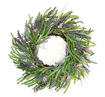 24" Lavender & Fern Wreath on Natural Twig Base