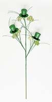 31" Glittered St. Patrick's Day Shamrock & Hat Spray