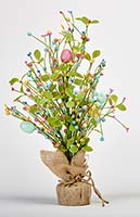 18" Easter Eggs Berries and Green Leaves Tree
