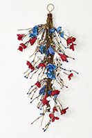 26" Red, White & Blue Americana Flowers Teardrop