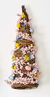 18" Twig Tree w/ Easter Eggs Berries and Flowers 