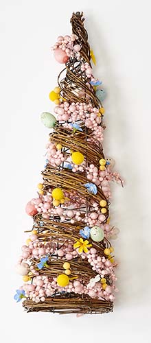 21" Twig Tree w/ Easter Eggs Berries and Flowers 