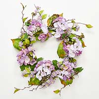 24" Purple Spring Flower & Seed Wreath