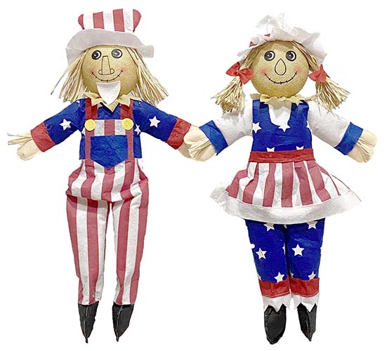 24" Uncle Sam Sitter, 2 Assorted