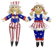 24" Uncle Sam Sitter, 2 Assorted