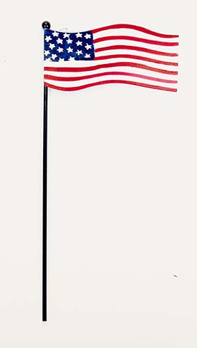 2.5" Iron Americana Flag on 10" Stake