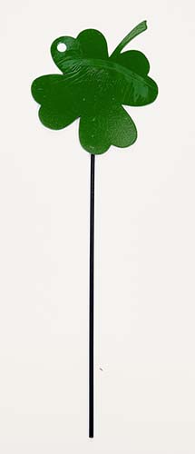5" Iron Clover Leaf on 10" Garden Stake