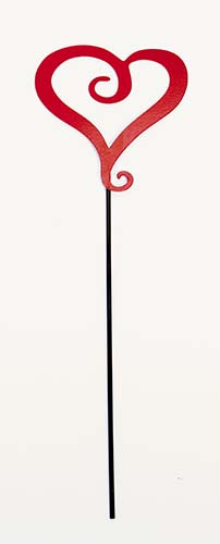3" Iron Heart on 12" Stake