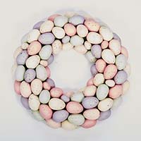 17" Colorful Easter Eggs Wreath