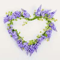 10" Small Lavender Heart Wreath